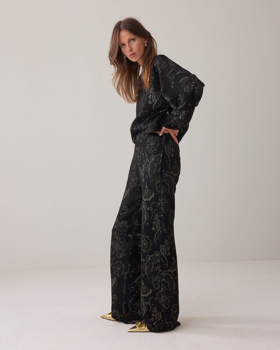 SUMMUM Pants foam jacquard 4s2904-30735