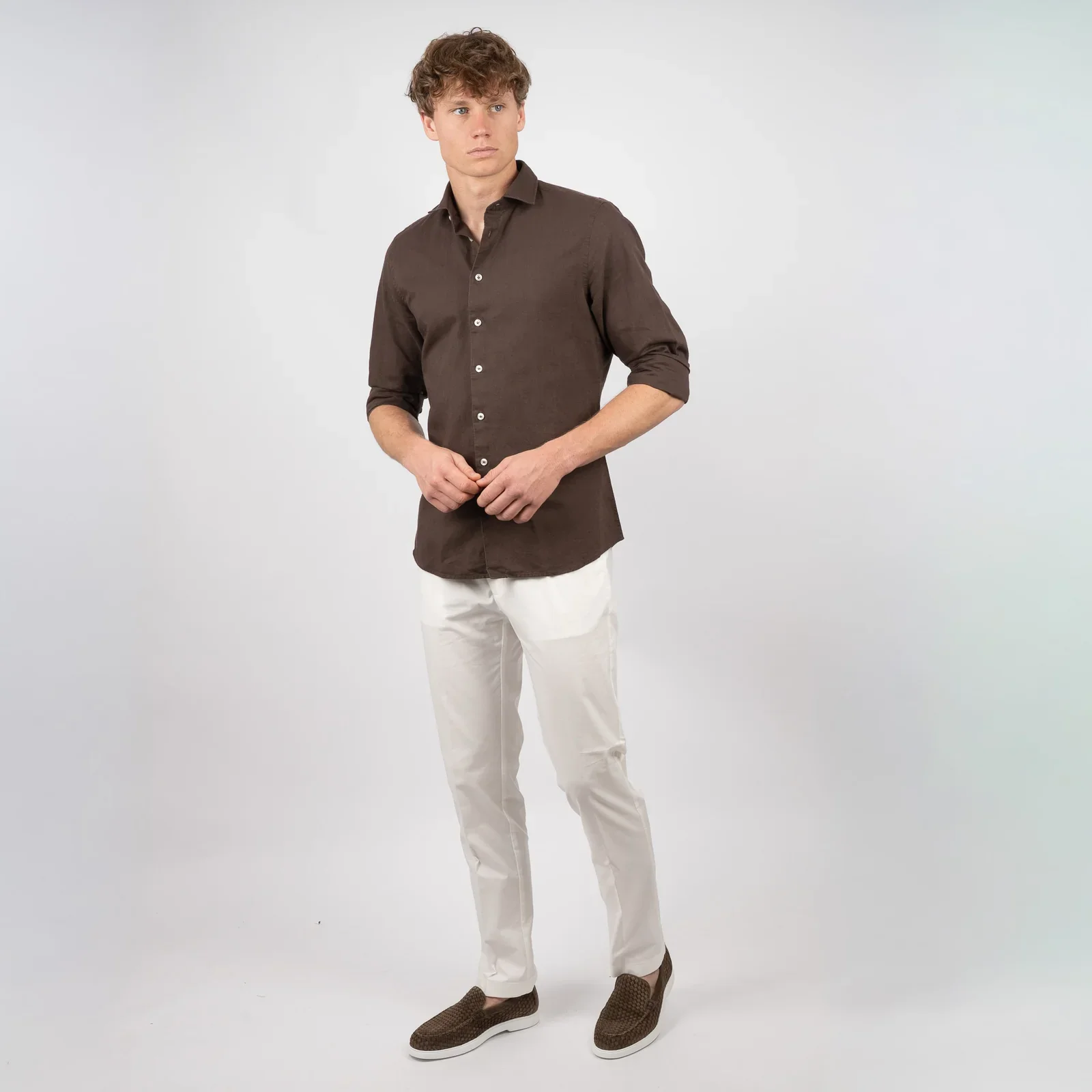 SEVEN DIALS SDL26107AV02 JERRED Overhemd-tabacco