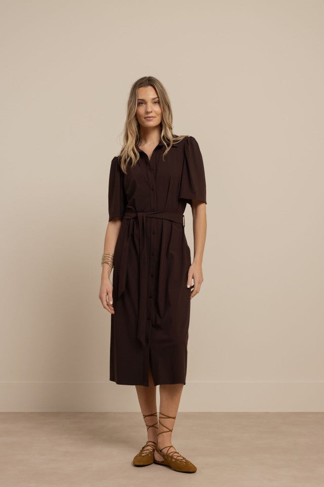 STUDIO ANNELOES 13884 Poppy butterfly dress-espresso