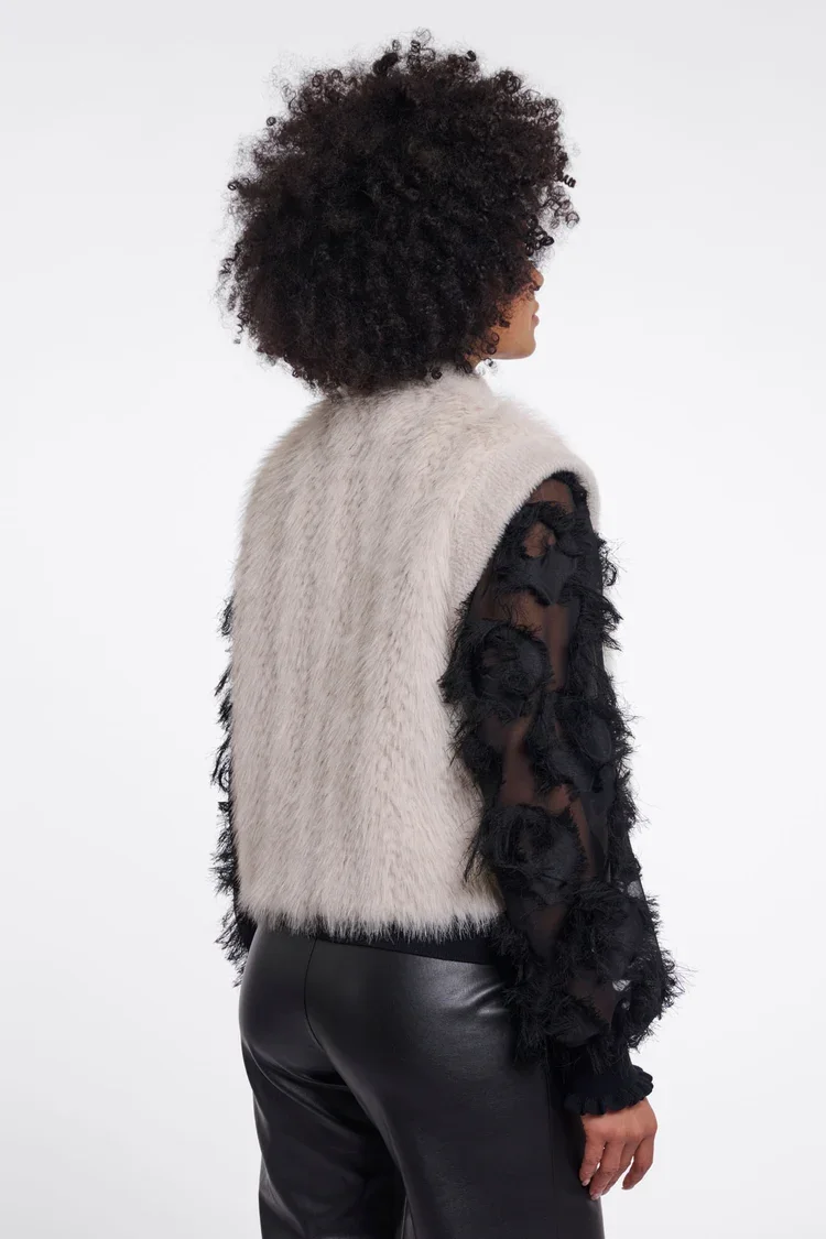 RINO & PELLE Alvita.7002612  Faux fur waistcoat-birch