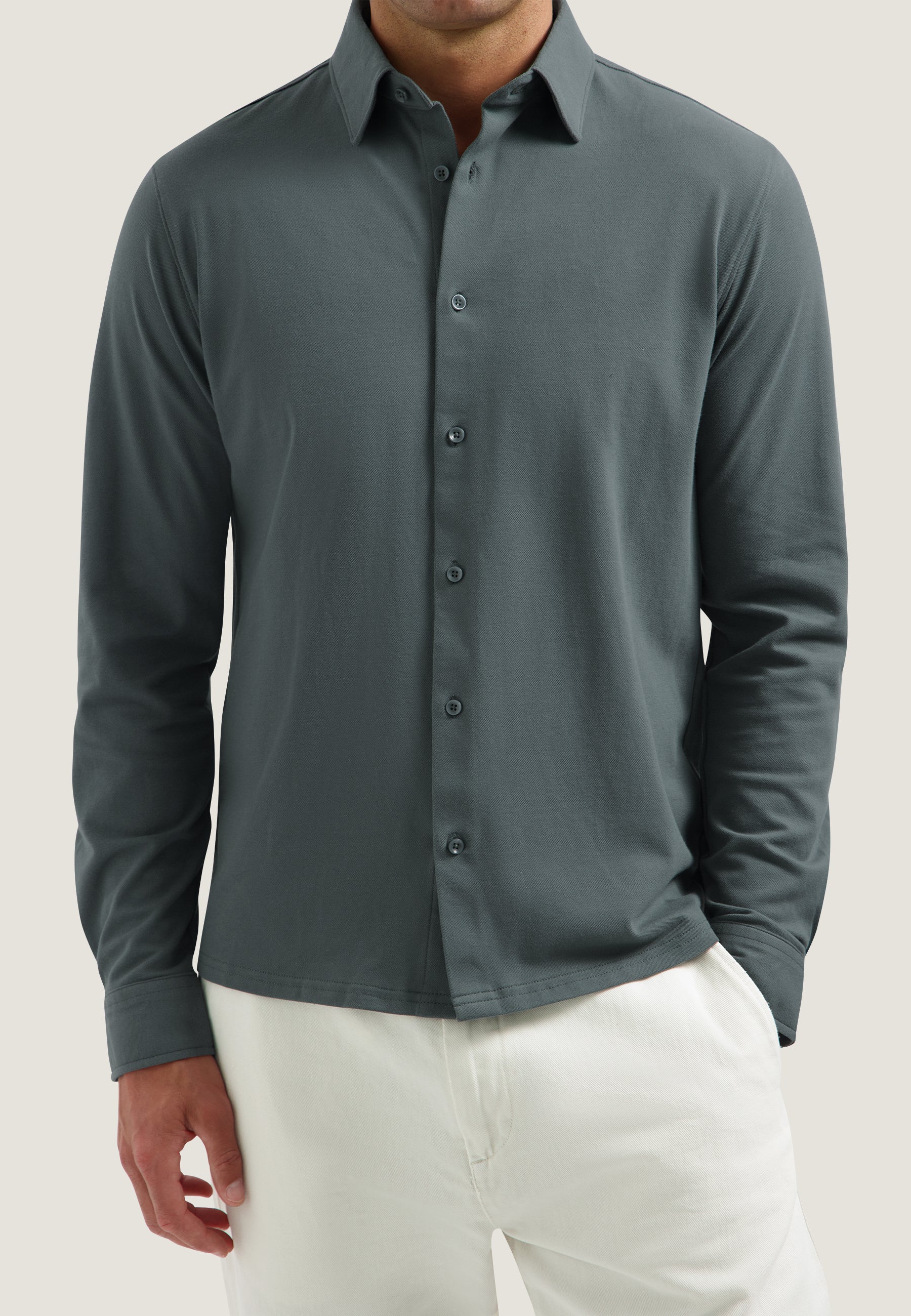 DESTREZZED 303995 BLAZE SHIRT-Grey Green
