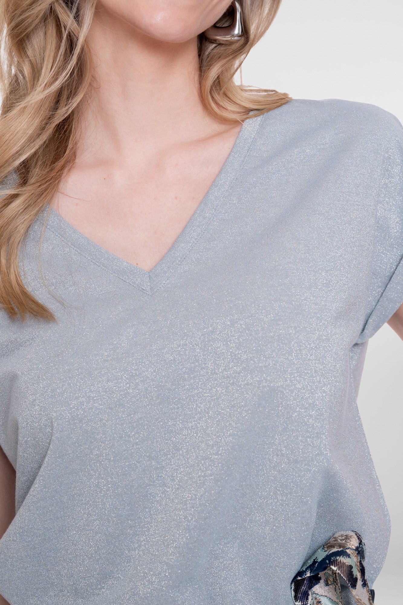 GEISHA 62351-24 T-shirt Lurex V-neck