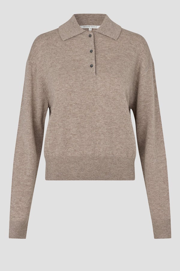 SECOND FEMALE 61031 Longo Knit LS Collar