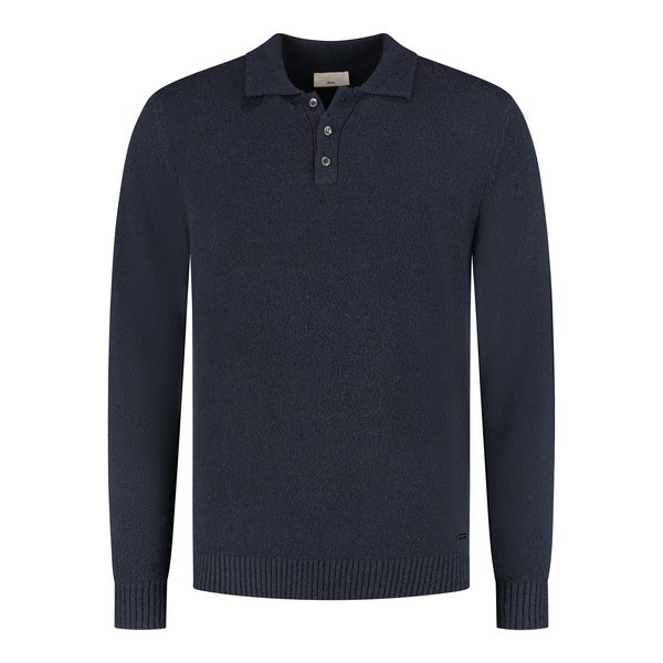 SEVEN DIALS SDL26305BR60 ISMIR pullover met polokraag - navy
