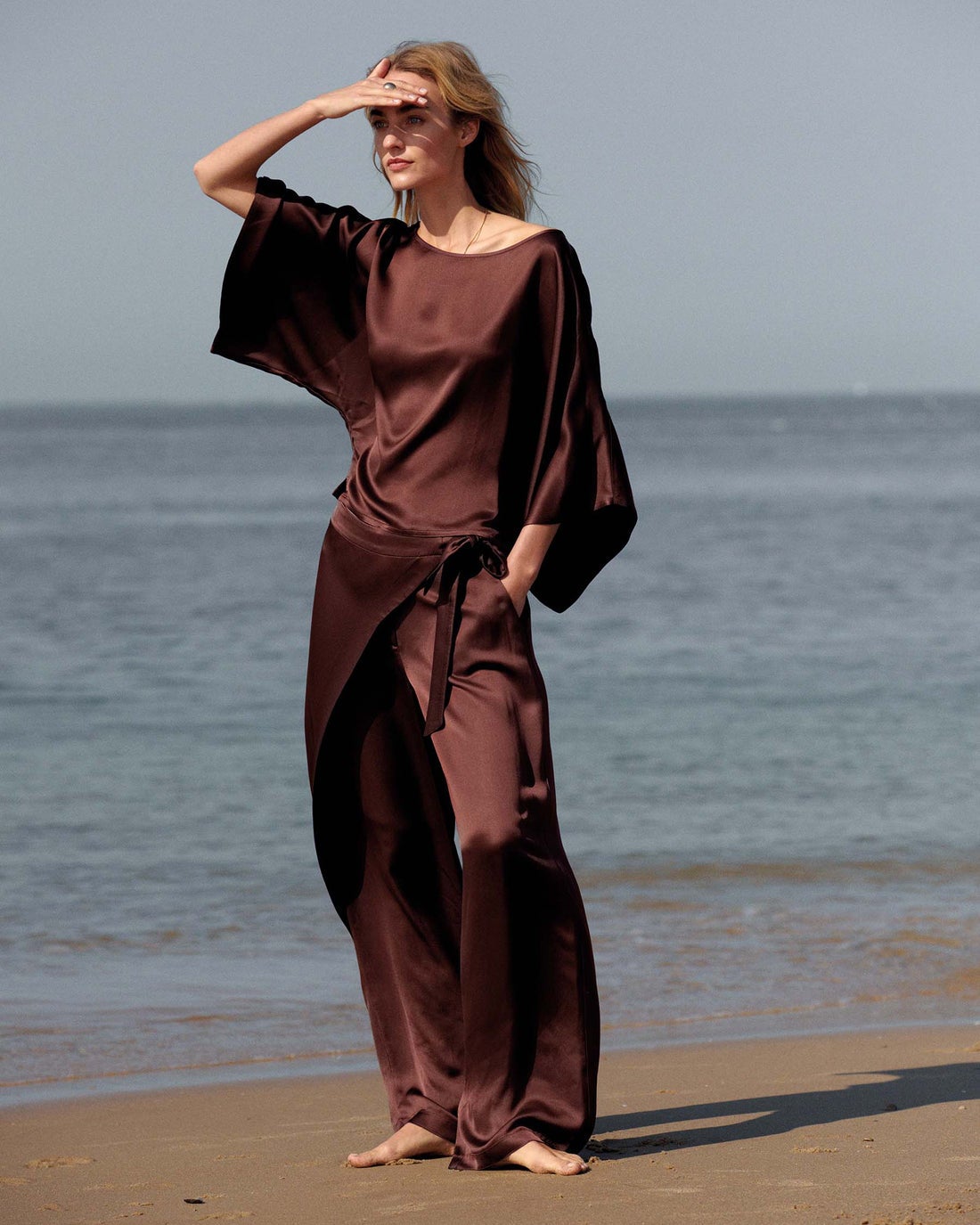 SUMMUM 4s2943-12084 Wijde broek met overslag