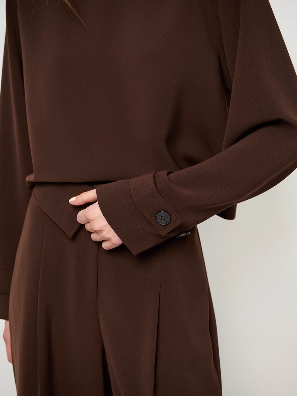 DANTE 6 263152 Raes buttondetail Top bruin