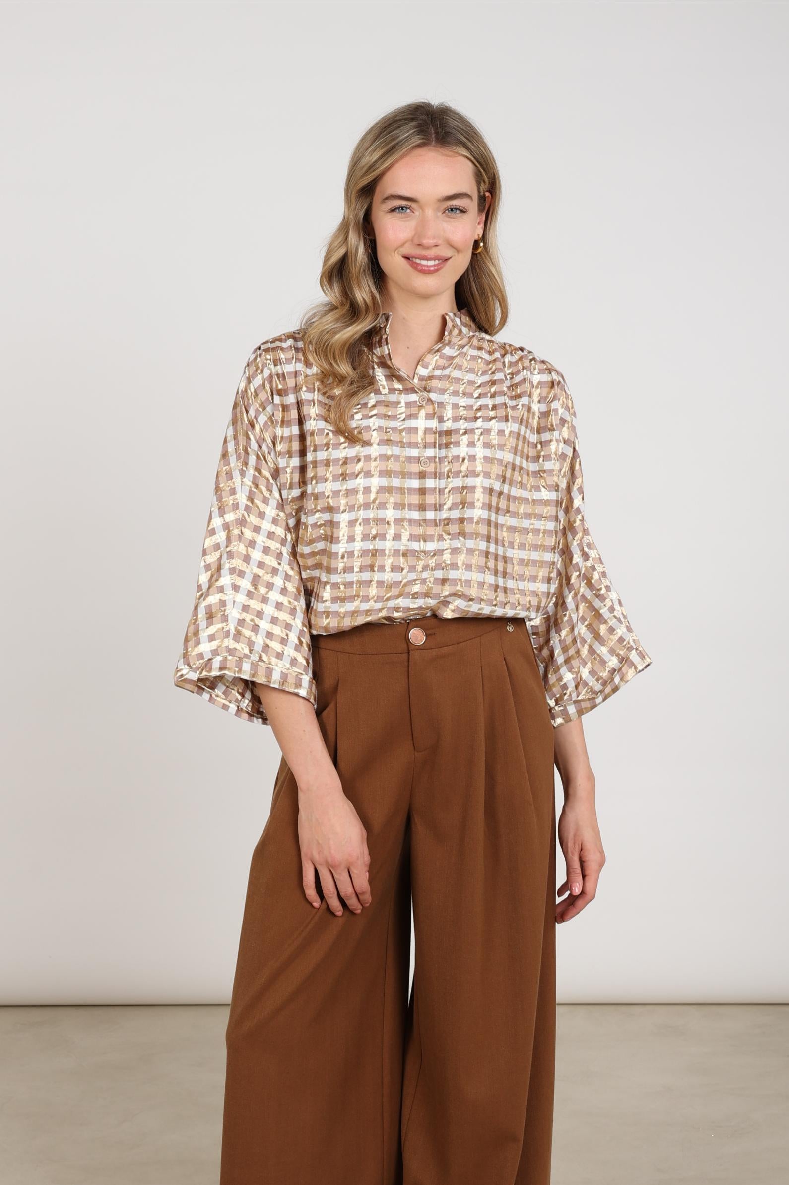 NUKUS NKF02215 Maya Blouse Check