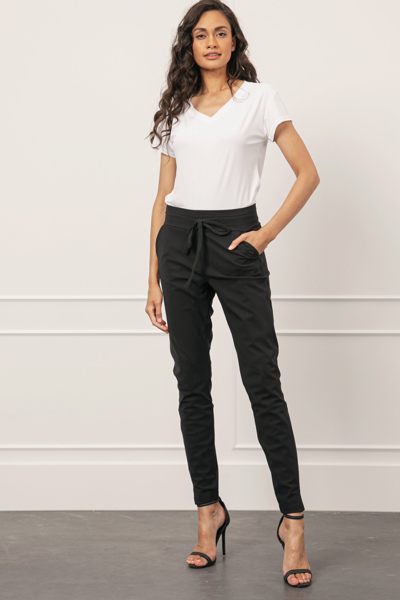 Studio Anneloes 94768 Stairdown trousers - black