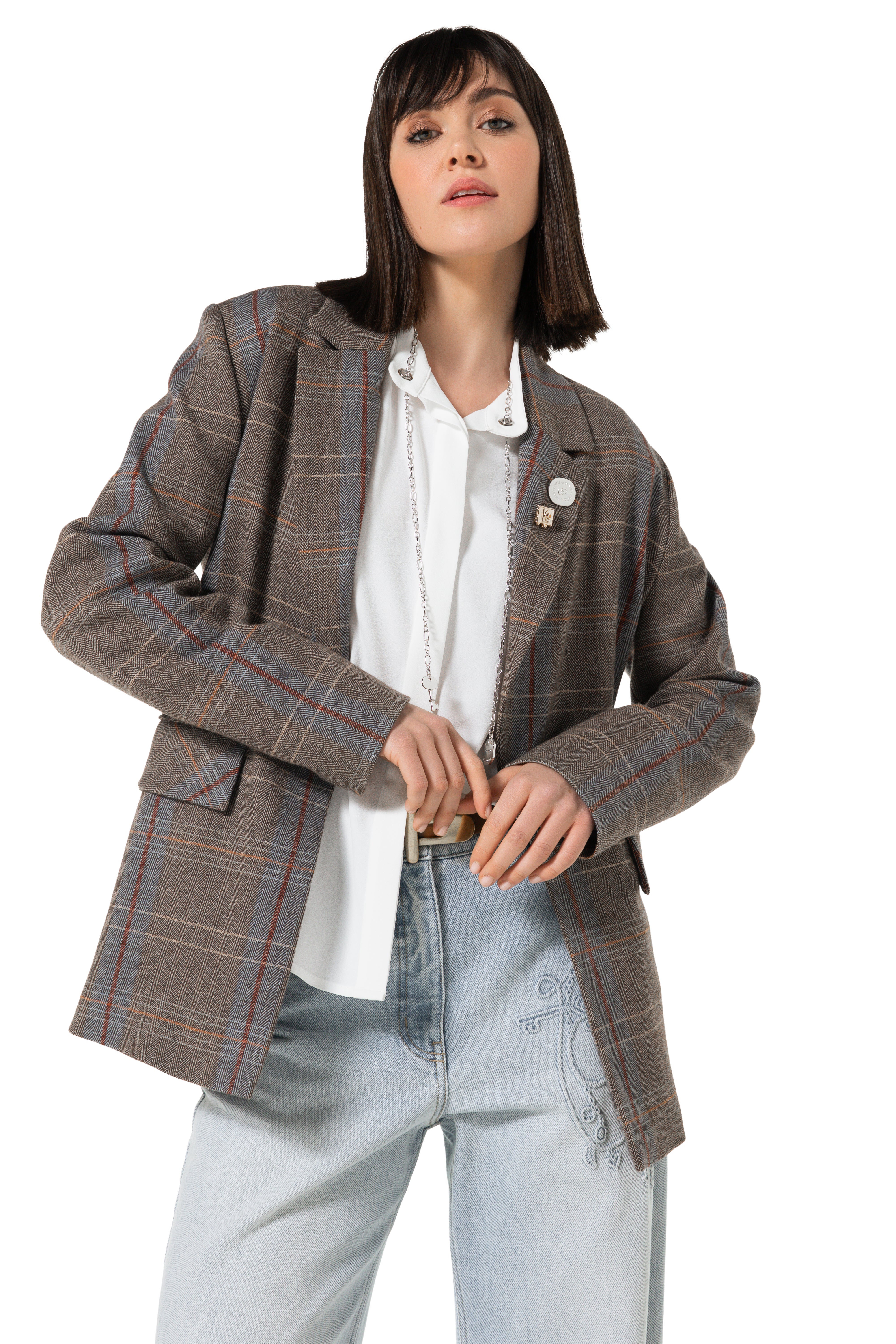 CarolineBiss 4872/29 	Blazer wol mix geruit