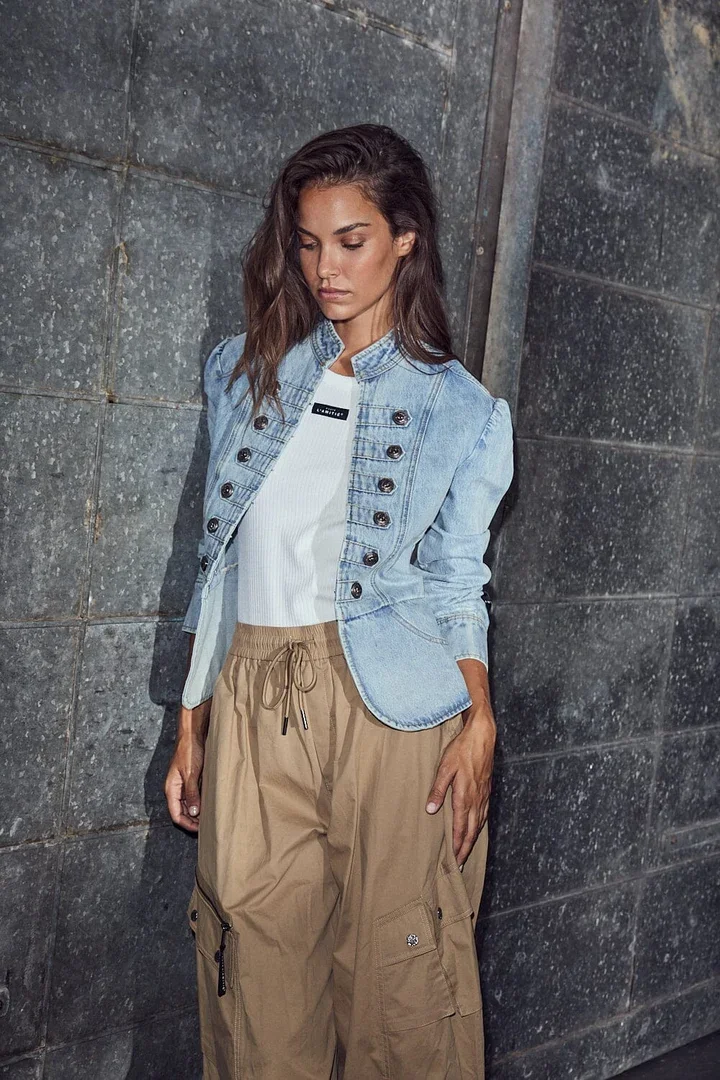 HAUTE L'AMITIE HL11011 BleachDenim Uniform Jacket