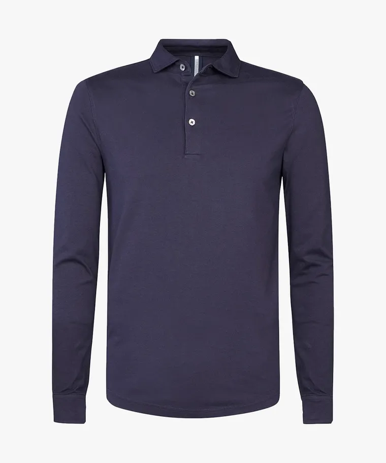 PROFUOMO PP2J00001B Single Jersey POLO LONGSLEEVE-Navy