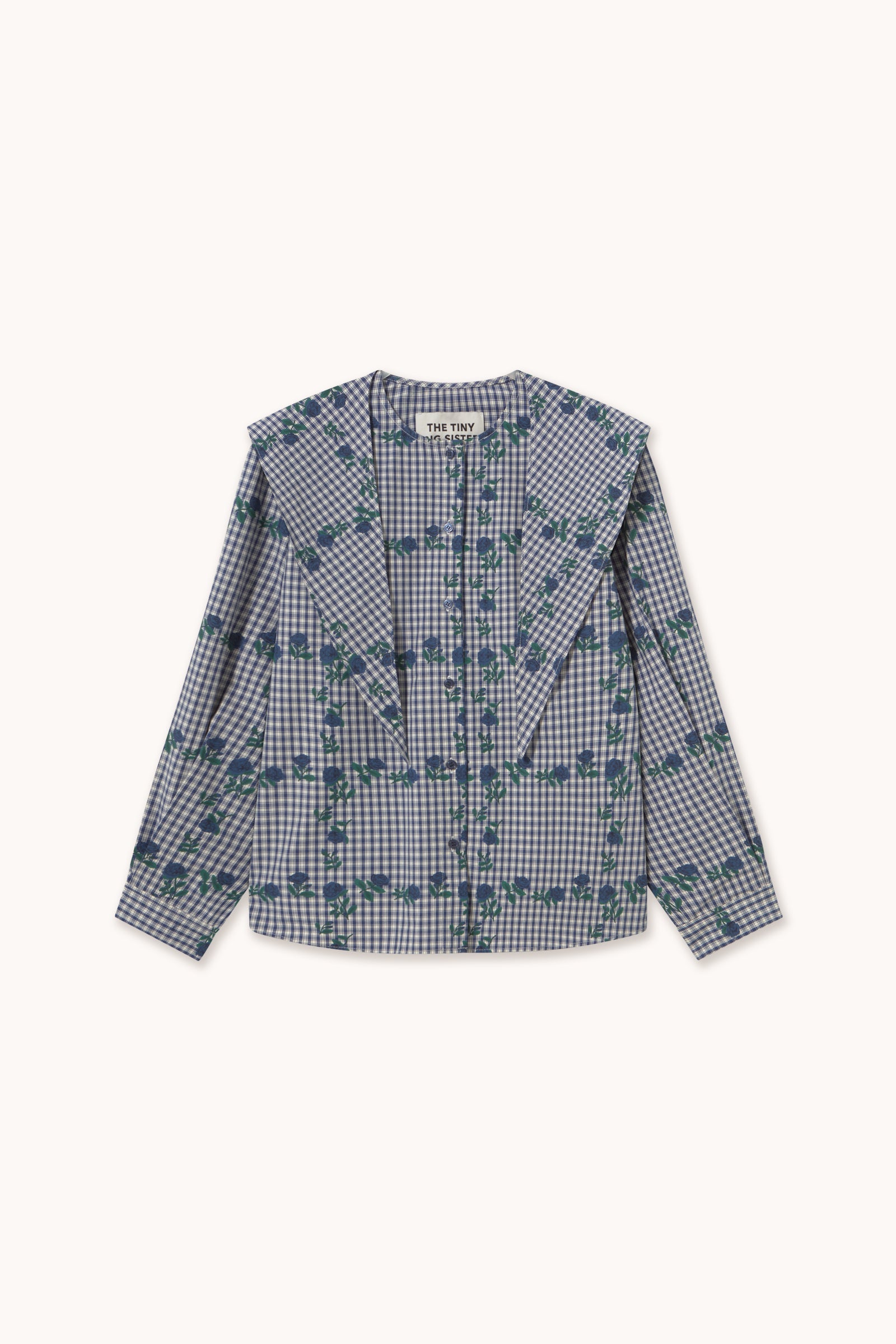 THE TINY BIG SISTER AW26-721 BLOUSE MET ROZEN SJAAL EN NEK