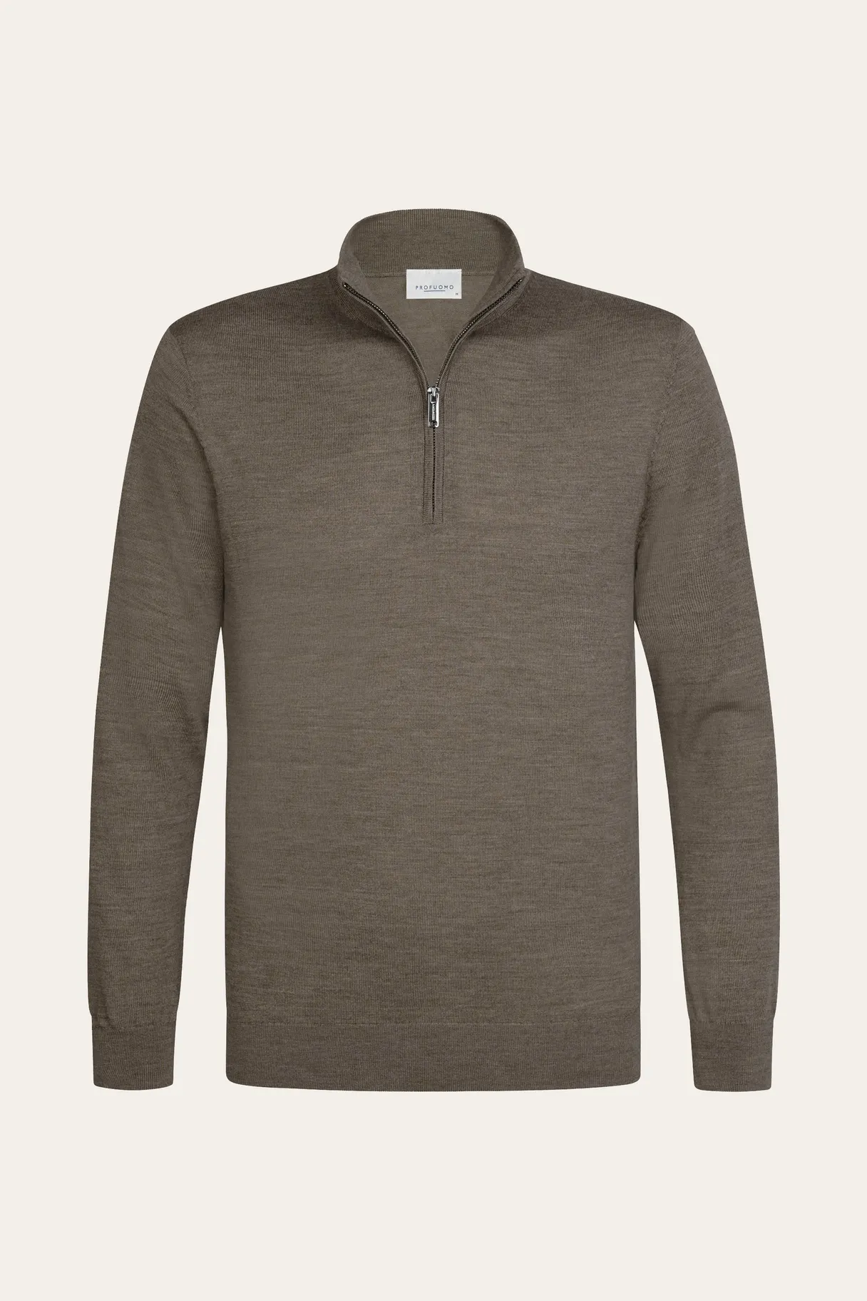 PROFUOMO PPXJ30025D Bruine merino halfzip