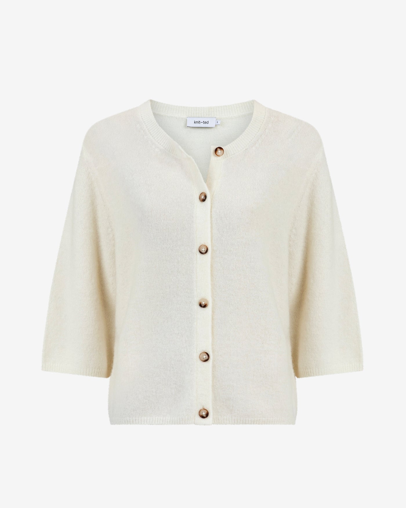 KNIT-TED 261P039 Meg Cardigan-Off White