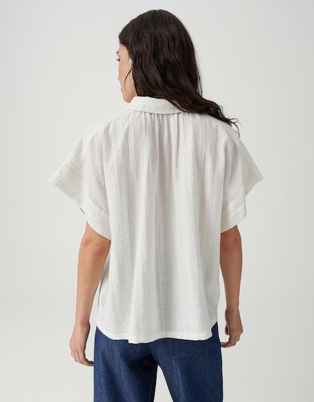 OPUS 10596814334451 Festelle Blouse met korte mouwen