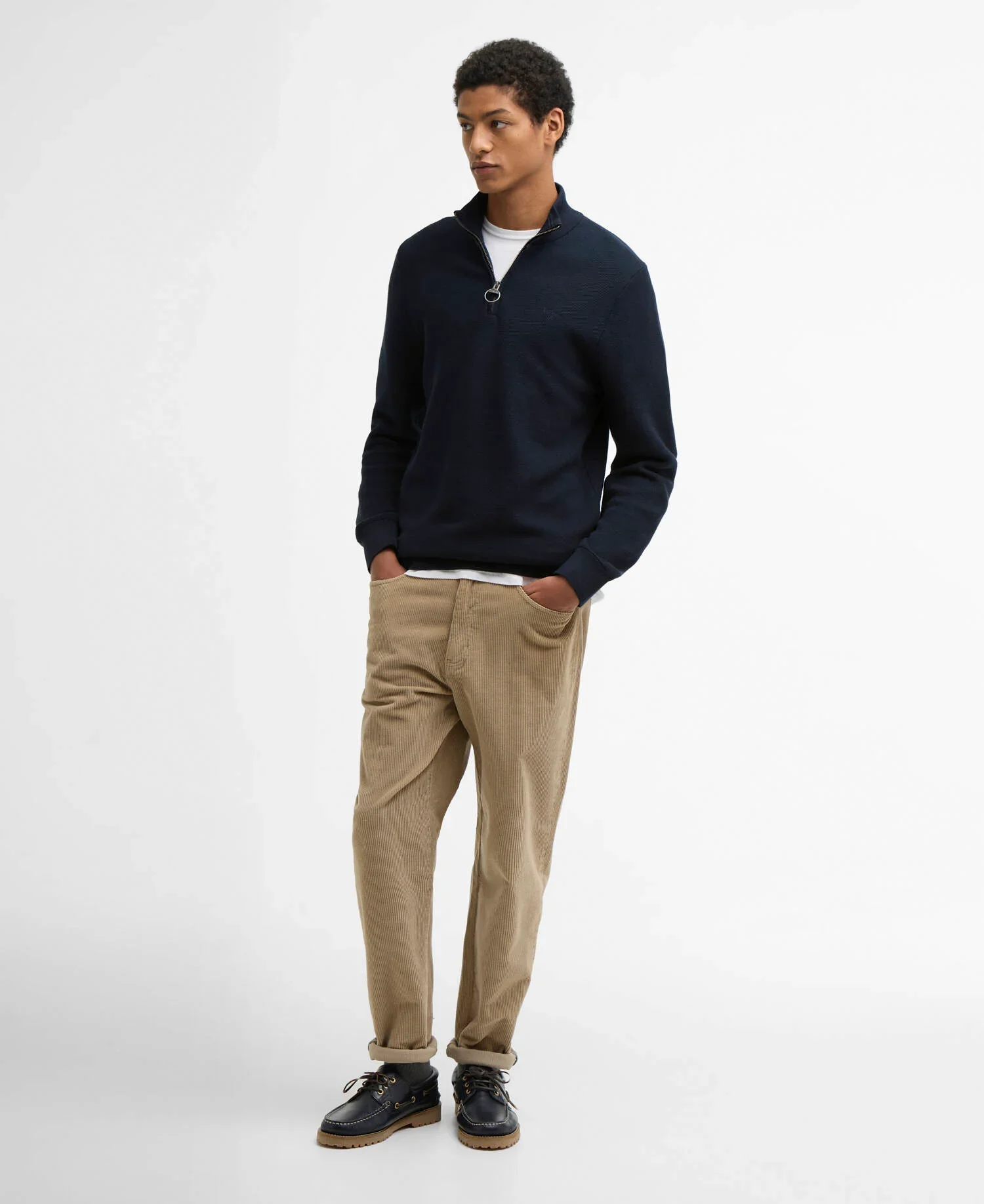 BARBOUR MKN1757 Fleck half zip - navy