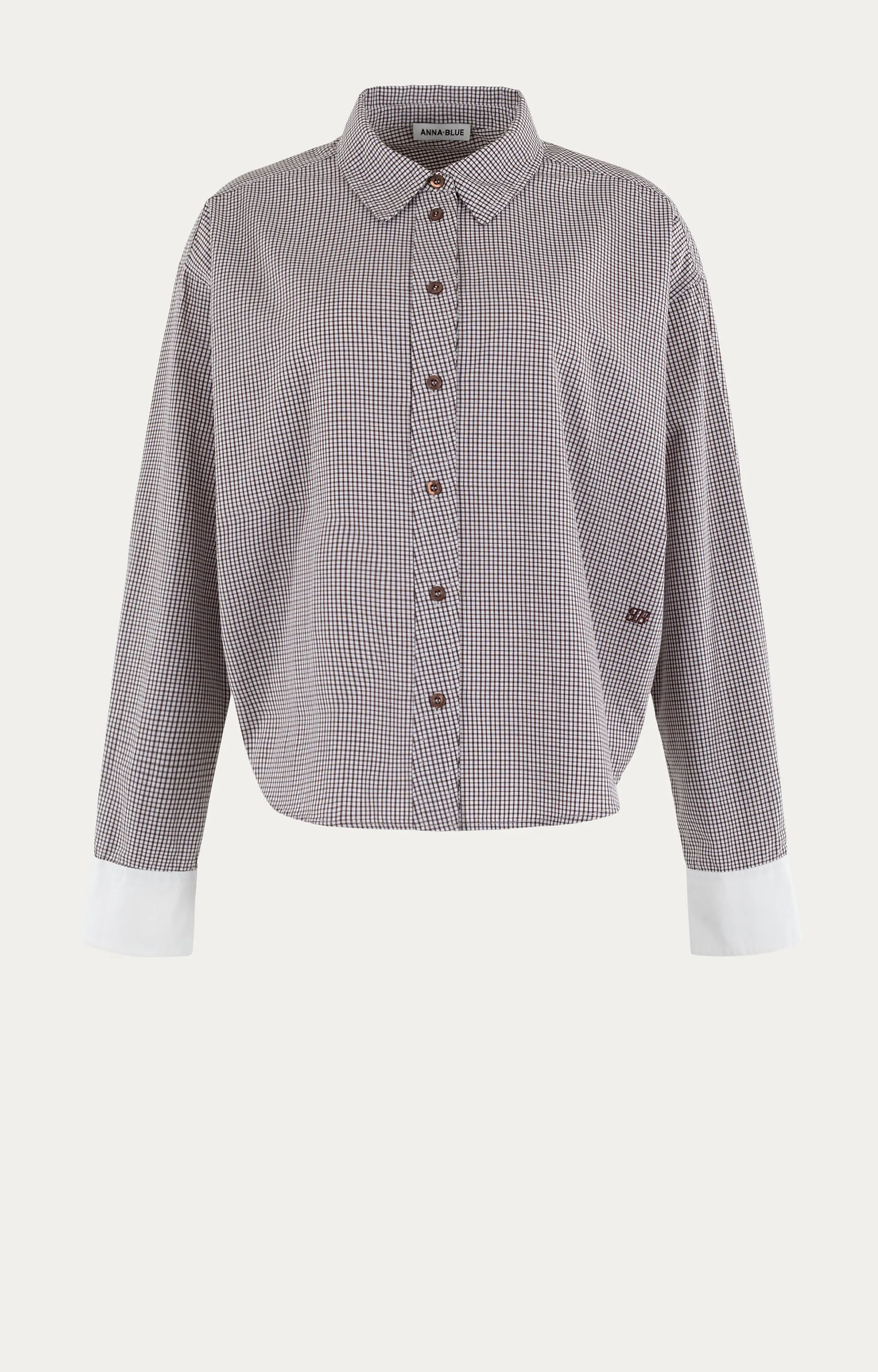 ANNA BLUE B33-05-SAM-1 Blouse Lange Mouw bruin