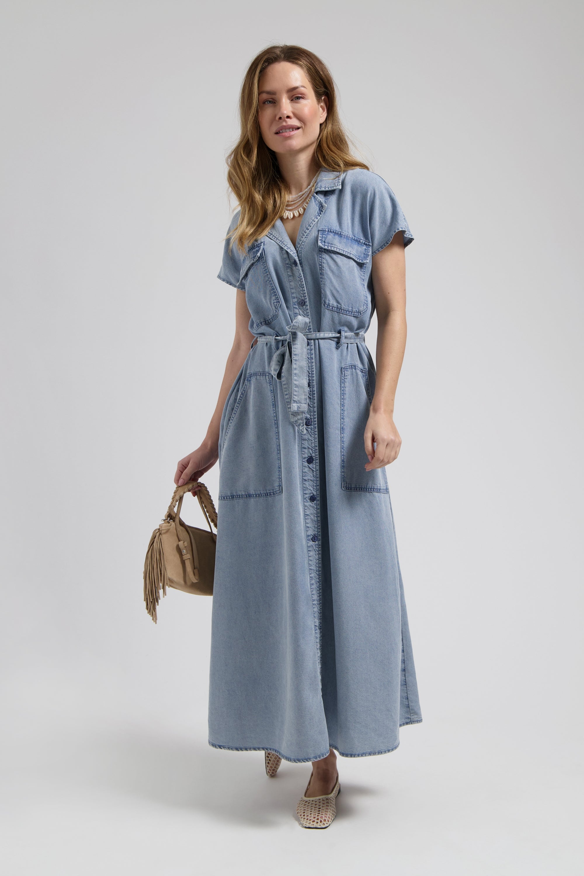 FLORÈZ CR0446 Dina dress-midblue