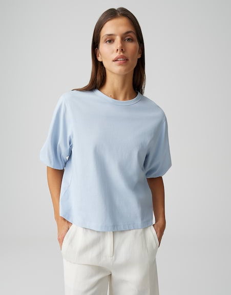 OPUS 10553314102423 Surtiny T-shirt met ballonmouw