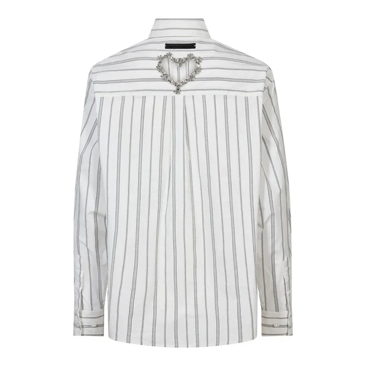 HAUTE L'AMITIE HL10962 Crystal Heart Stripe Shirt