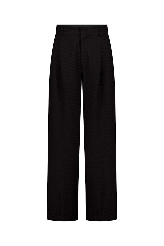 Studio Anneloes 14328 Miley waffle trousers - black