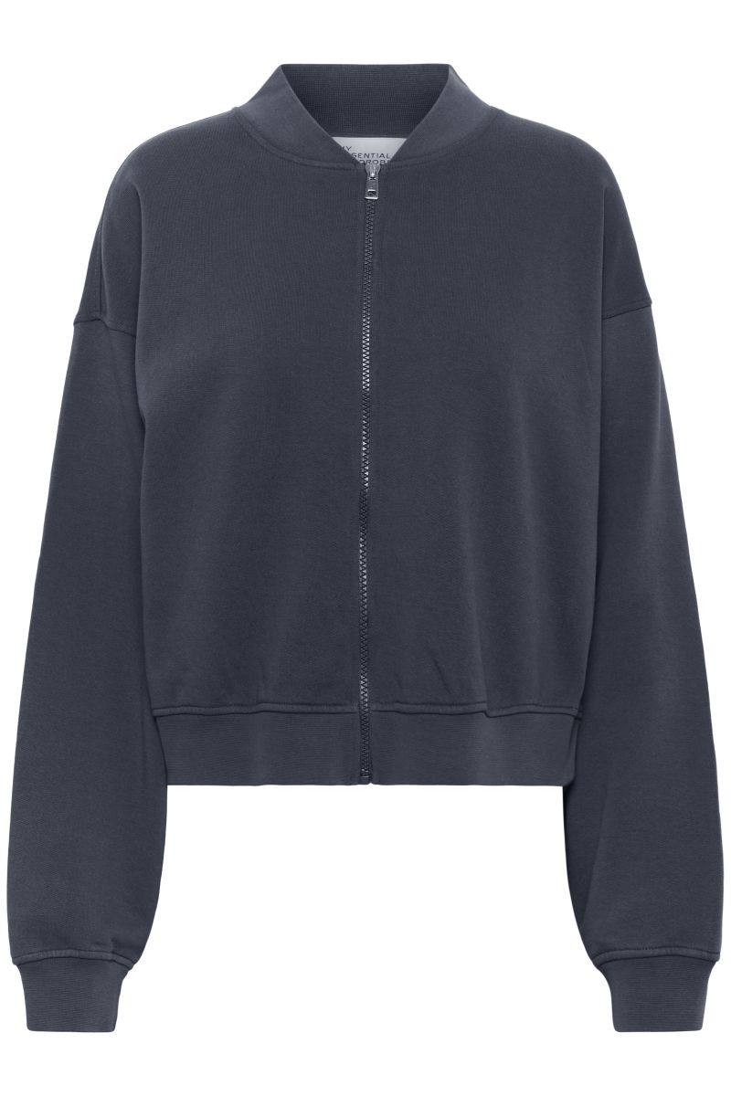 My Essential Wardrobe 10705247 MetaMW Sh SweatJacket-CashmereBlue