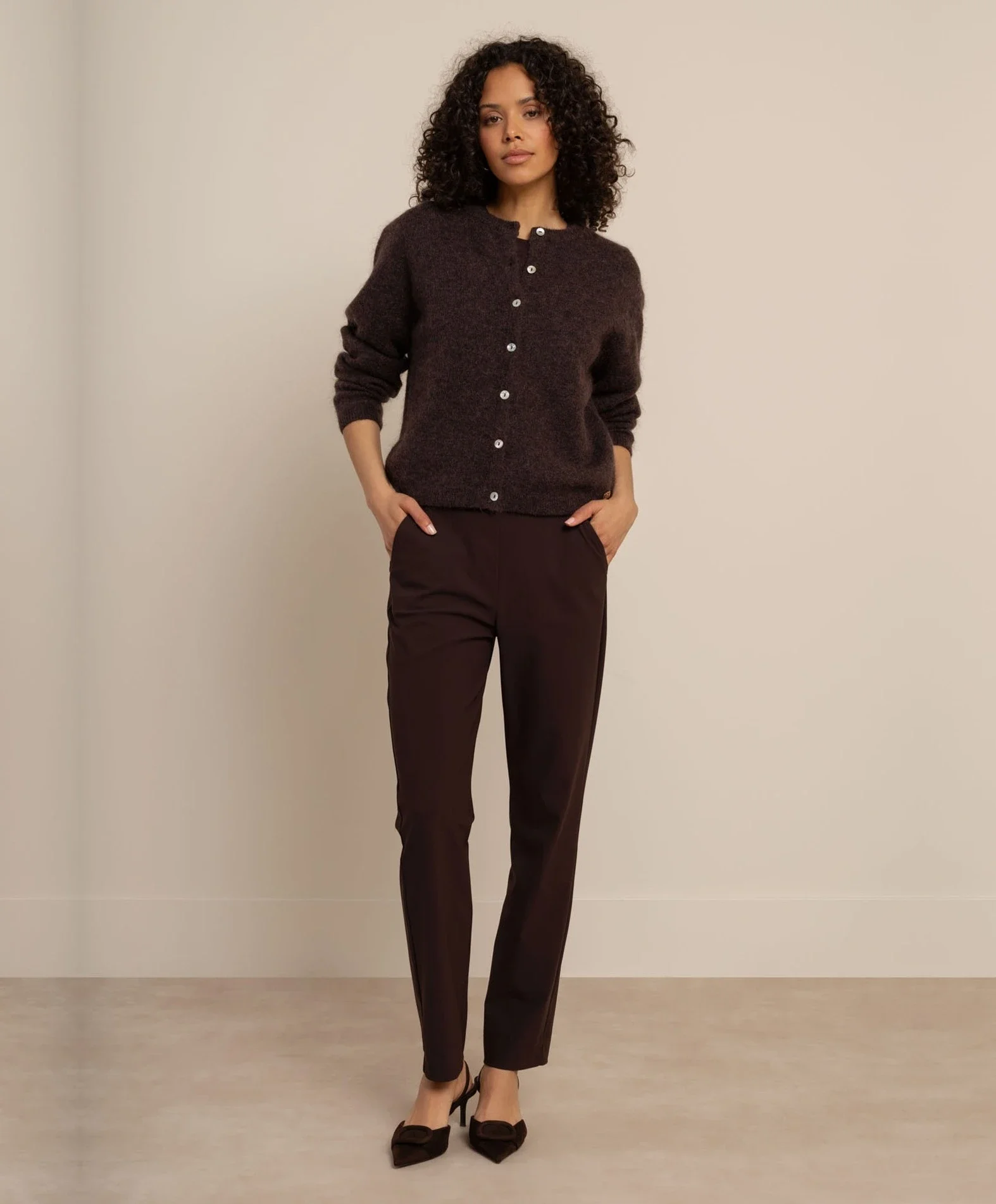 STUDIO ANNELOES 91545 Bibi cardigan-espresso