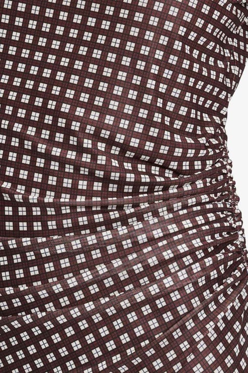 POM SP9740 DRESS - Amber Check