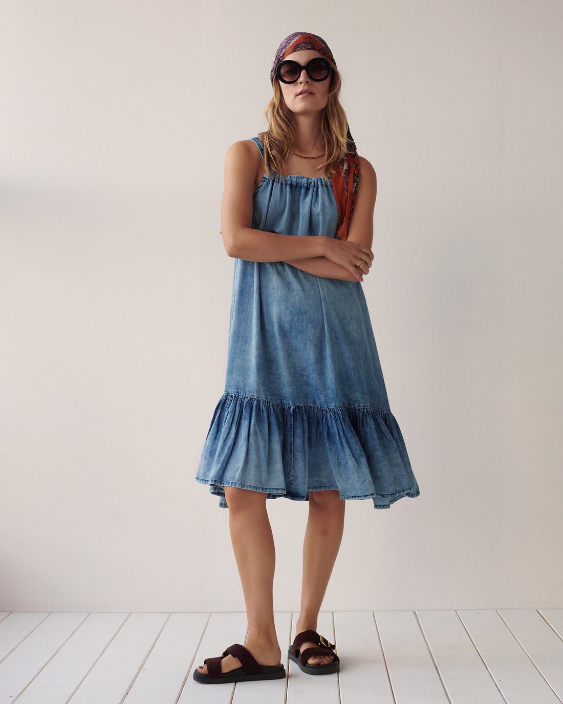 SUMMUM 5s1627-11631 A-lijn bohemian jurk