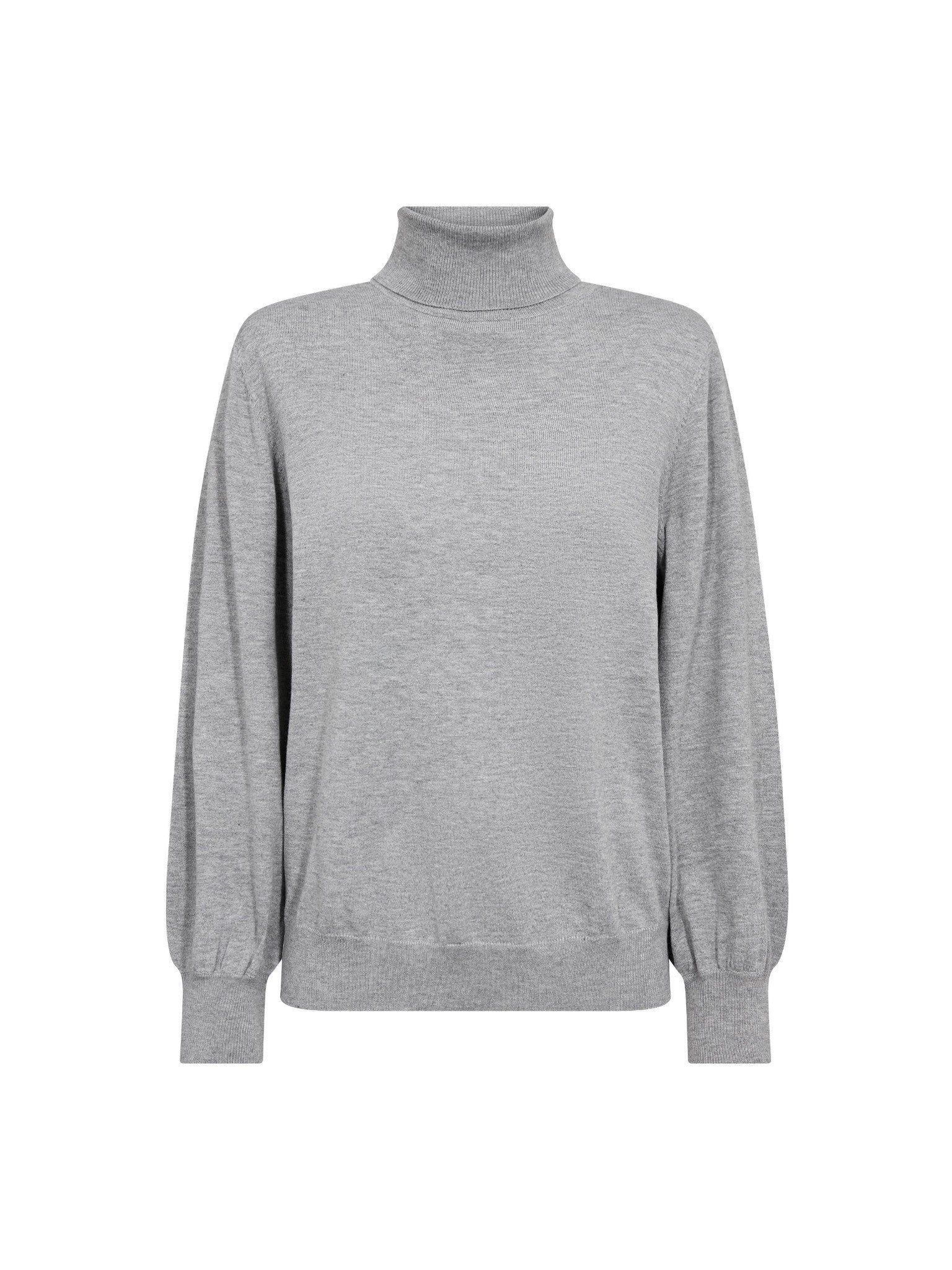 CO'COUTURE 500213 CoryCC PadRol-NeckKnit-GreyMelang