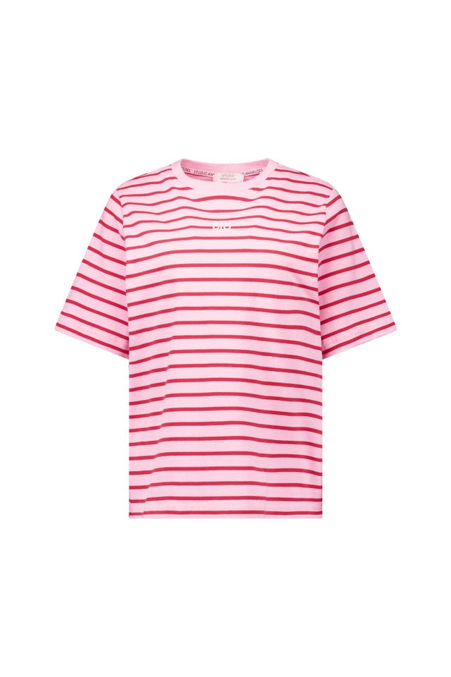 STUDIO ANNELOES 13689 Stripe studio floor t-shirt