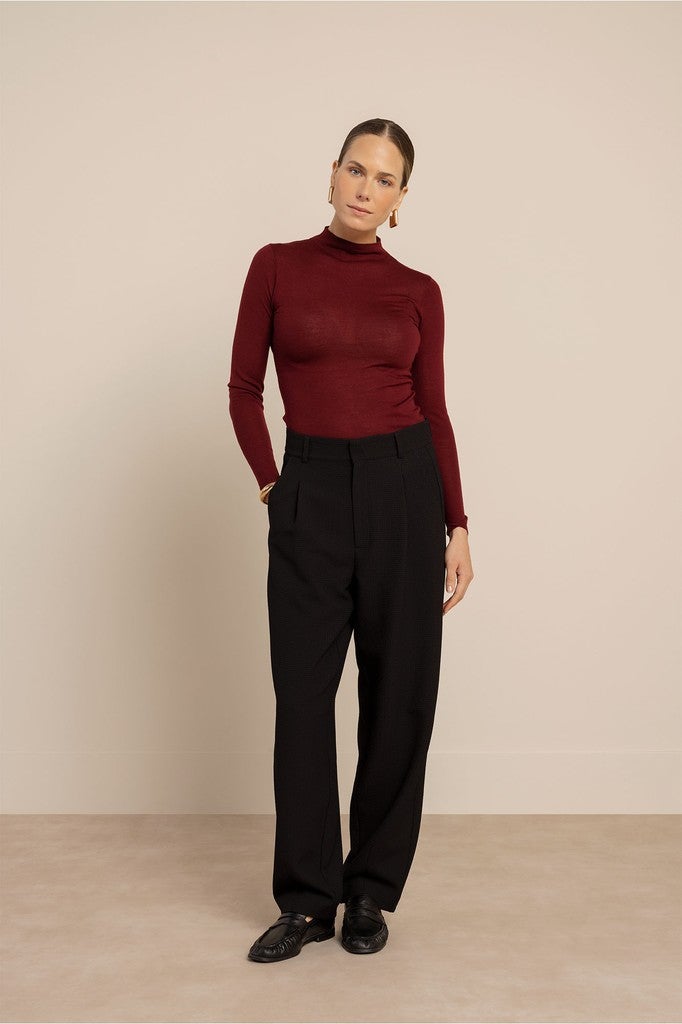 Studio Anneloes 14328 Miley waffle trousers - black