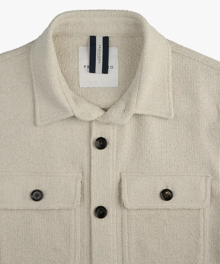 PROFUOMO PPXF10023A OVERSHIRT BOUCLE-sand