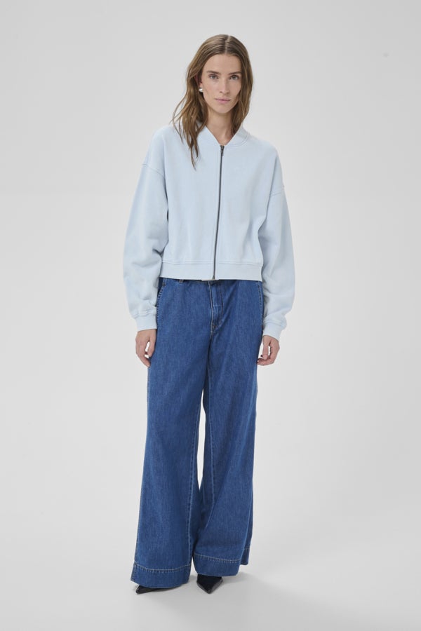 My Essential Wardrobe 10705247 MetaMW Sh SweatJacket-CashmereBlue