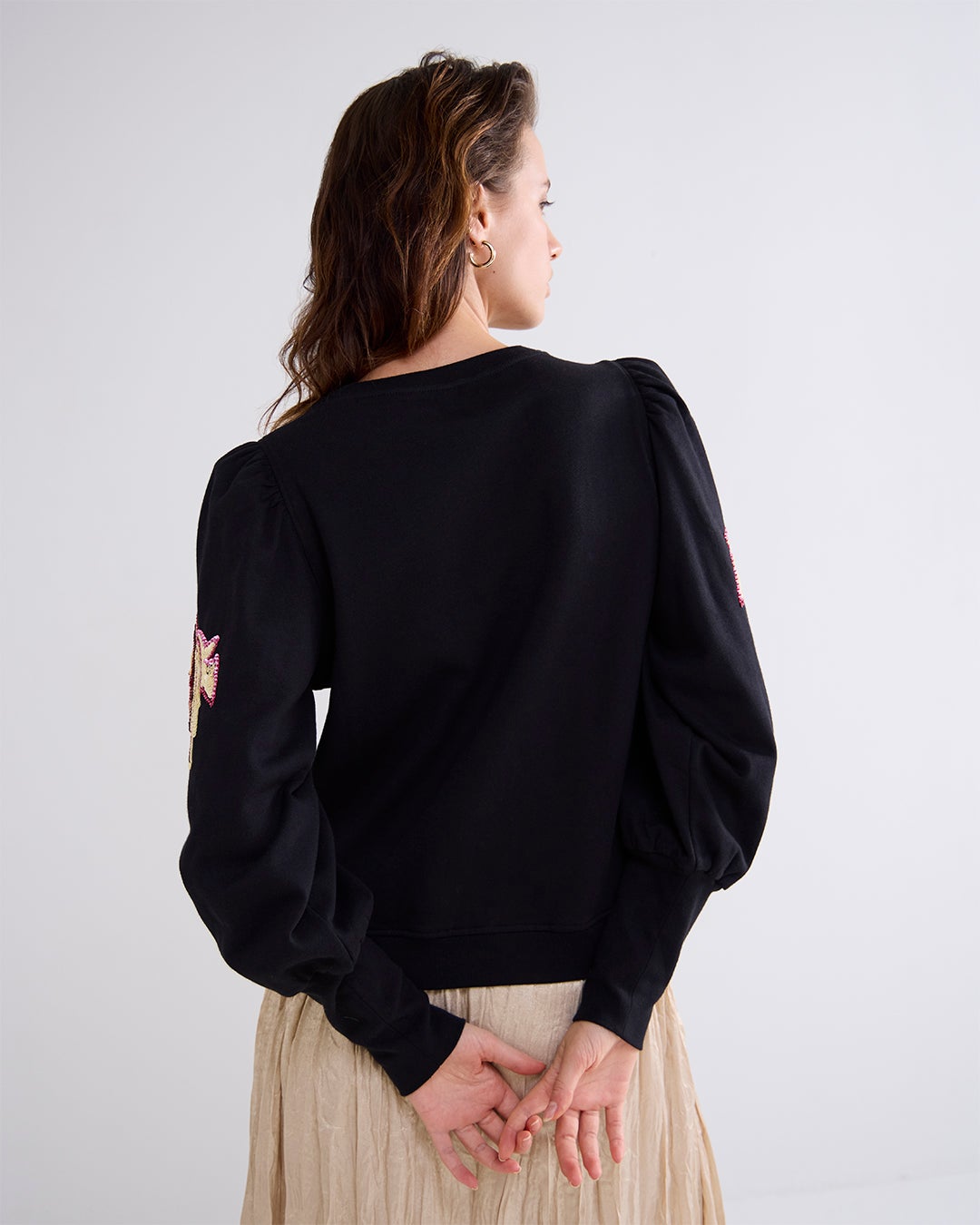 SUMMUM 3s5064-30656 Sweater met applicaties