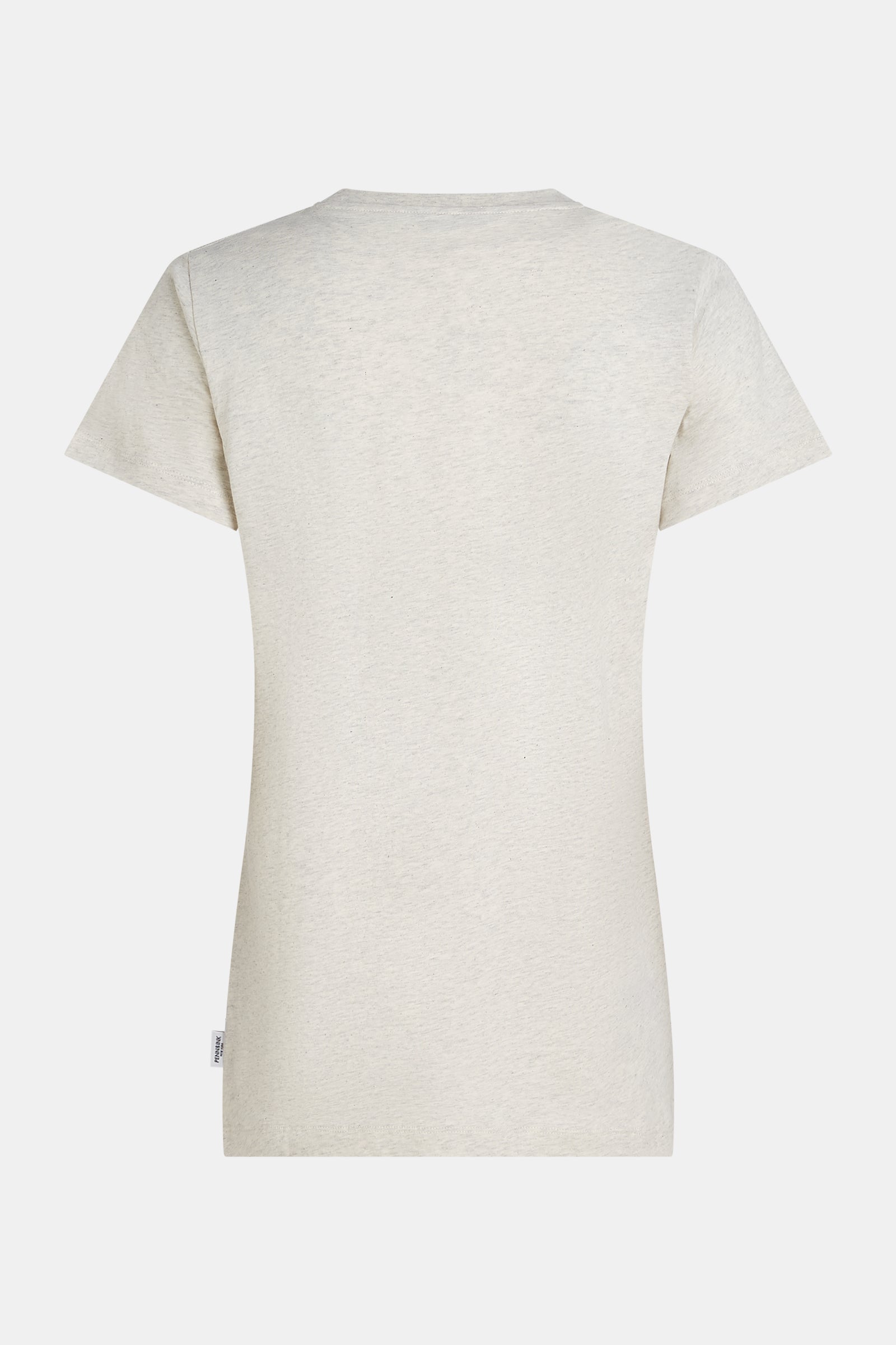 PENN&INK W26F1924 T-SHIRT PRINT- ecru mel./aubergin