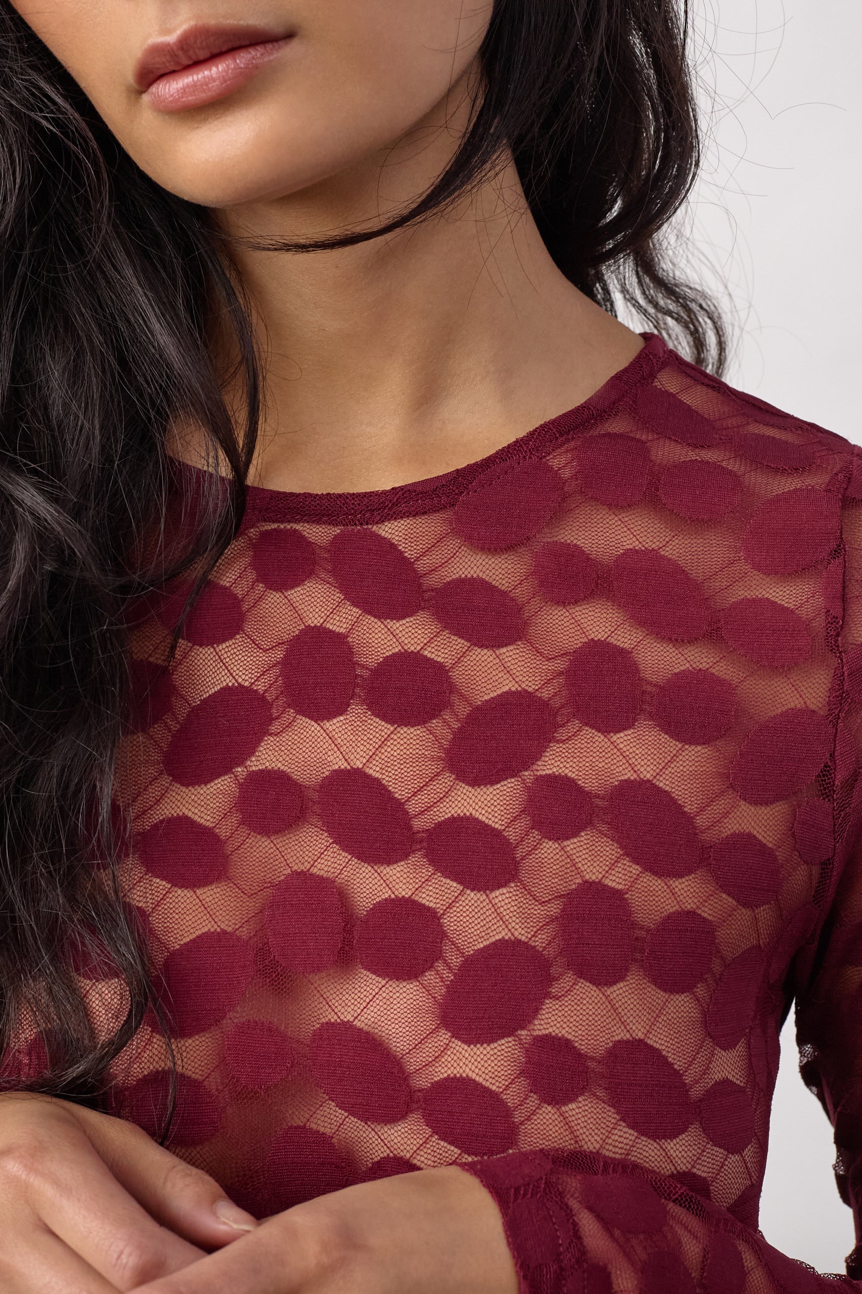 CO'COUTURE 500266 PenolaCC O-Neck Blouse-WineRed