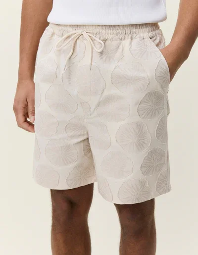 LES DEUX 1001944 Dahlia Jacquard Shorts-Light Sand