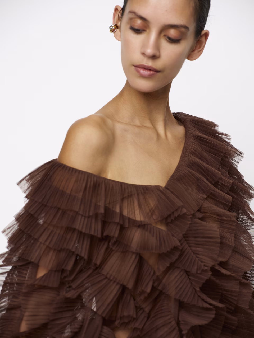 DANTE 06 Phora Tulle Ruffle Top 262197