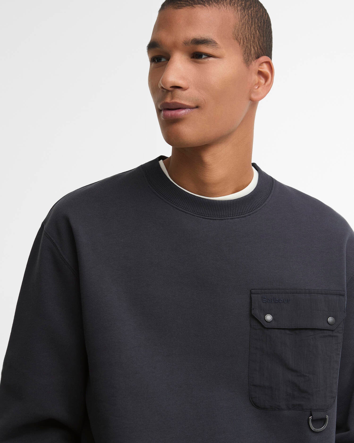 BARBOUR MOL0775 Pitt CrewNeck Sweatshirt - navy