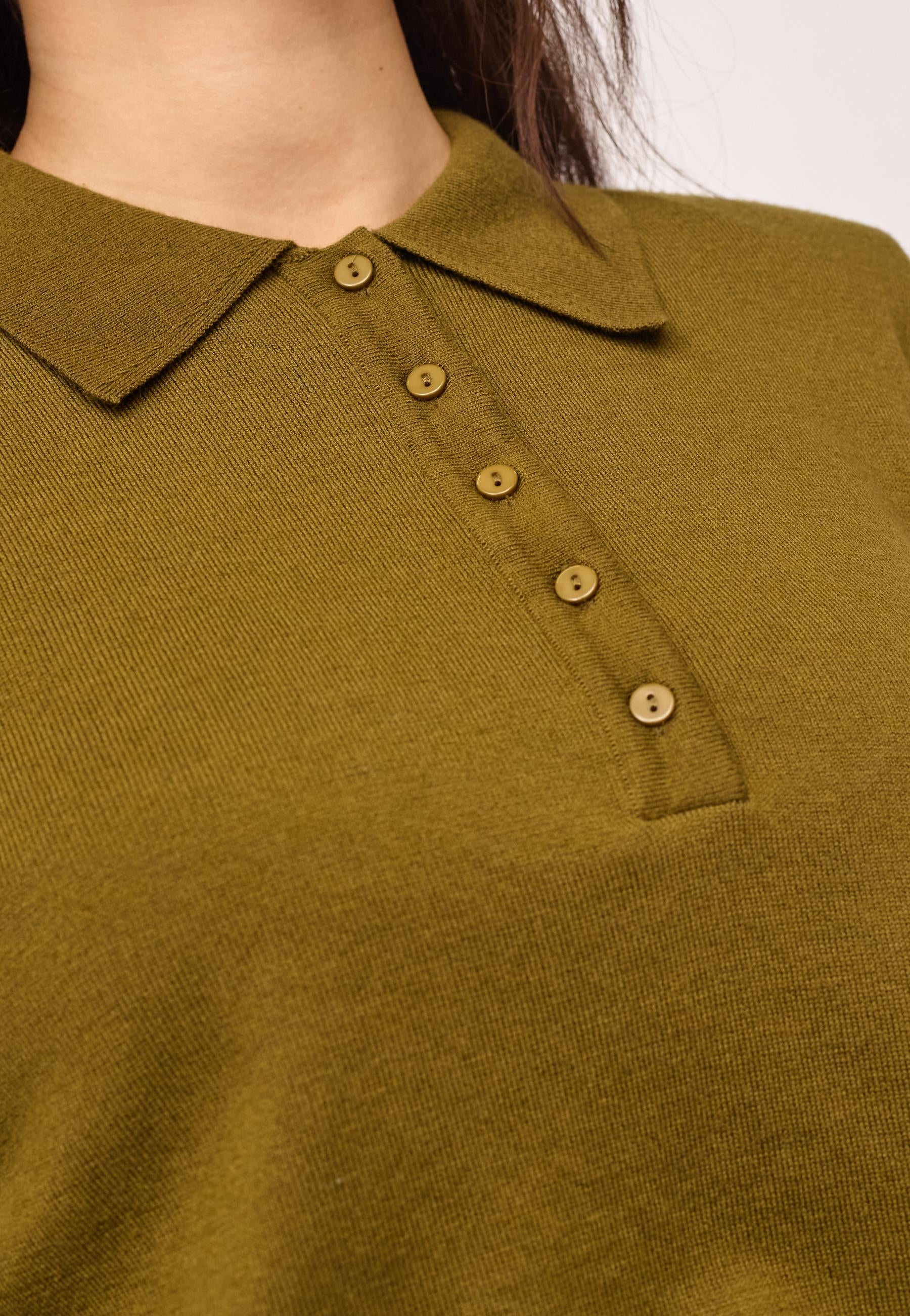 CO'COUTURE 500212 Cory Pad Polo Knit-Fern Green