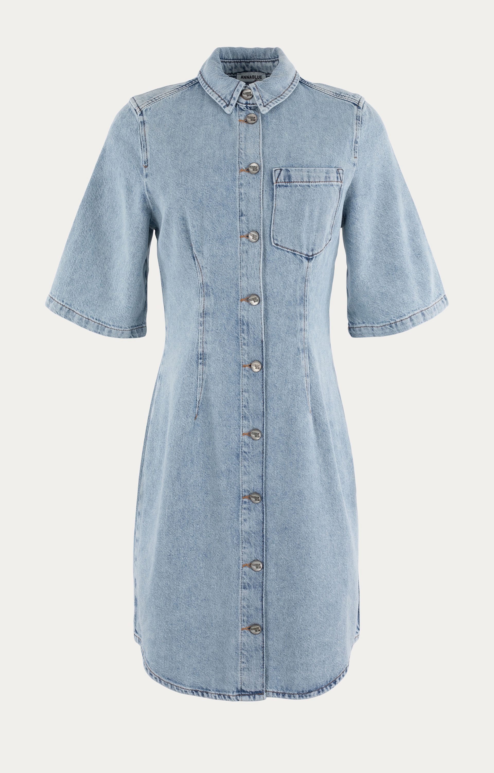 ANNA BLUE B11-06-Faia Jurk denim