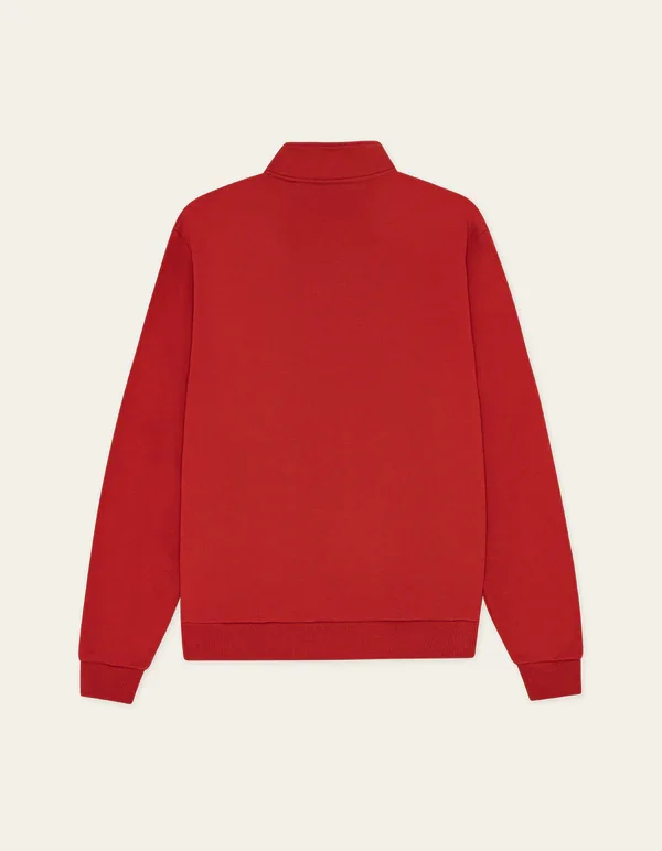 Les Deux Patch Half-Zip Sweatshirt 1000665/632 SCARLET SAGE