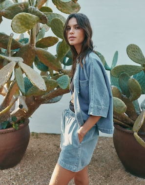 OPUS 10576014226444 Fyndra Boxy Denim Blouse