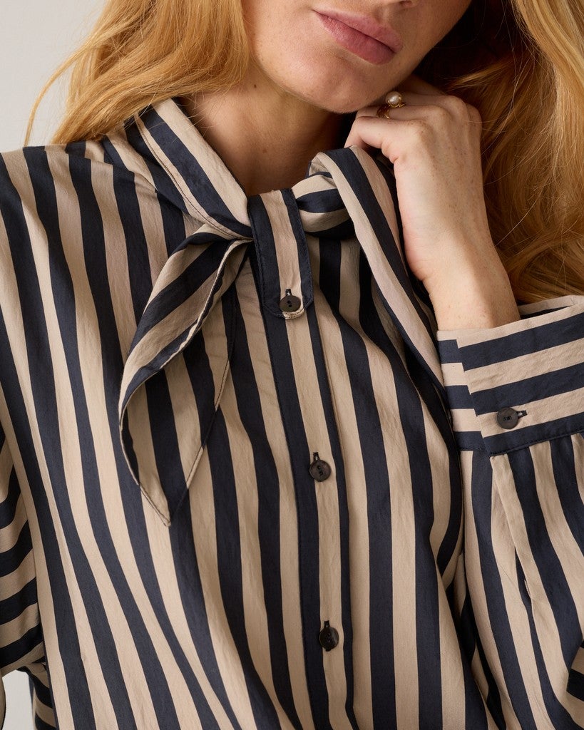 Summum 2s3523-12490 Gestreepte blouse - midnight blue