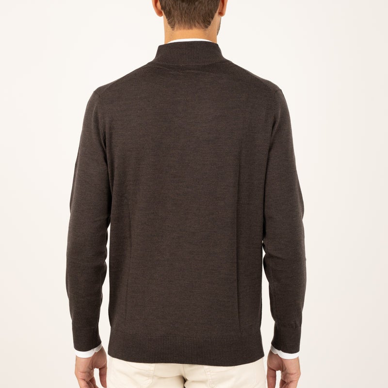 SEVEN DIALS SDL00005LU15 SAUL Pullover Rits-DarkBrown