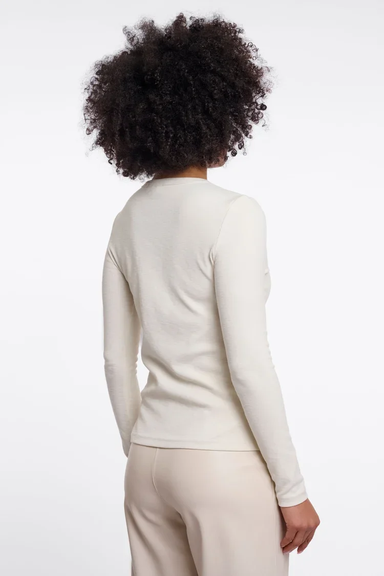 RINO & PELLE Idil.7002613 Crewneck long sleeve top-snow white