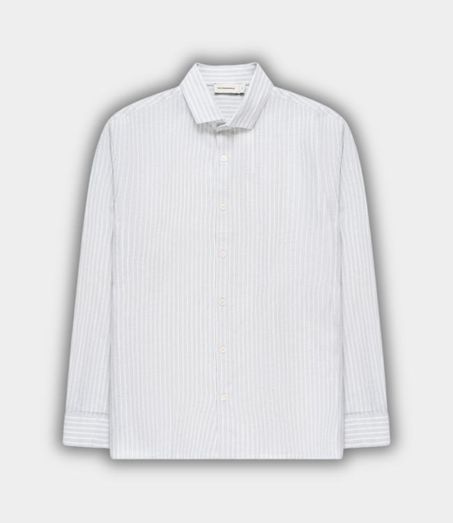 GOOD PEOPLE SUBWAY Button-up Linen Shirt Stripe-mintgreen