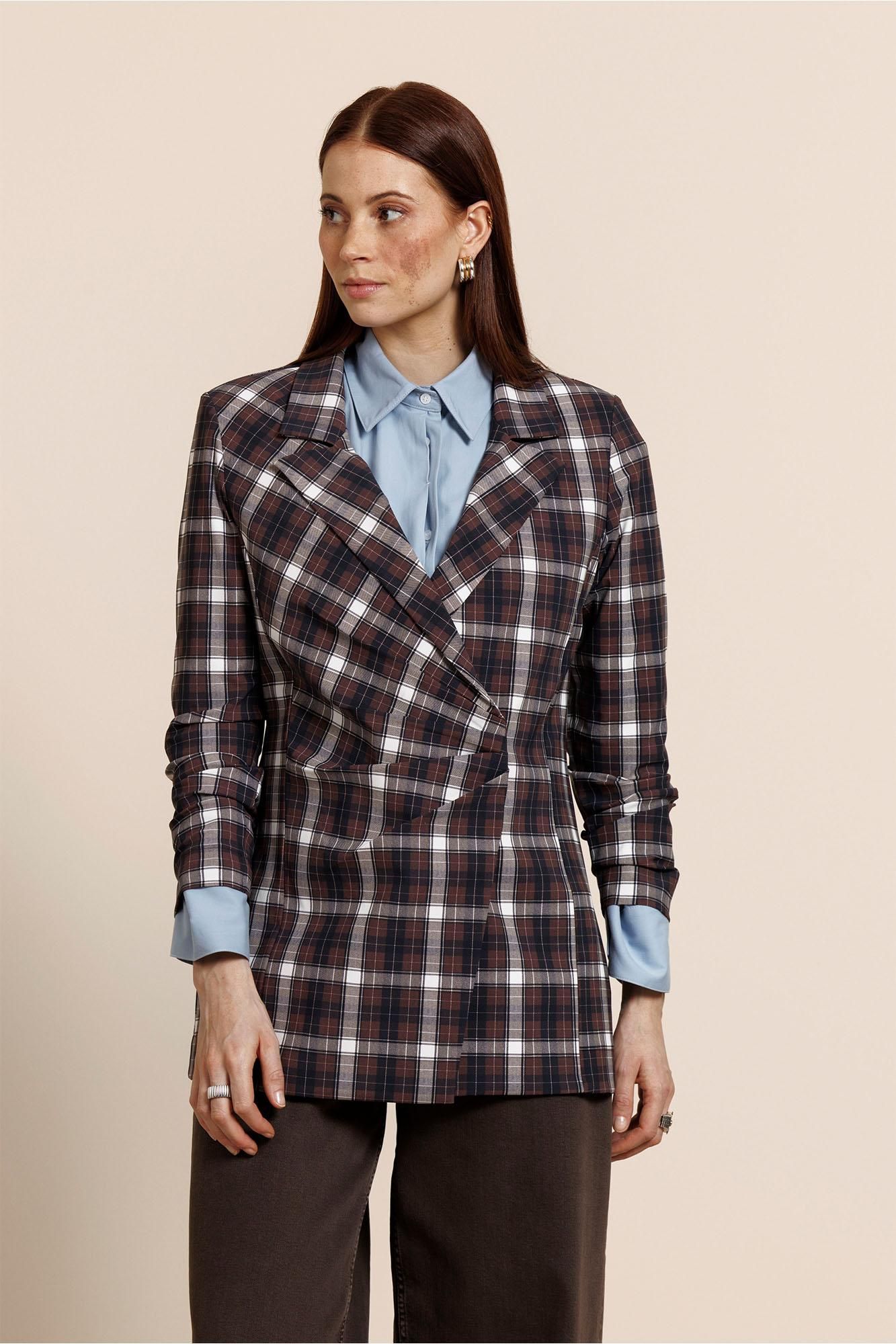 STUDIO ANNELOES 14120 Cinta check blazer