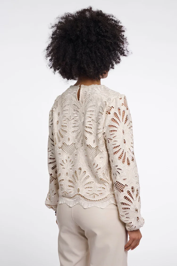 RINO & PELLE Jaike.7002611 kanten blouse birch